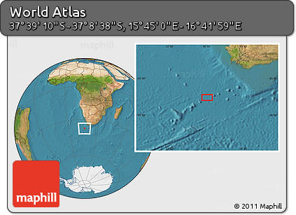 Satellite Location Map of the Area around 37° 23' 54" S, 16° 13' 30" E