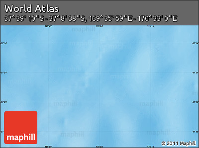 Physical Map of the Area around 37° 23' 54" S, 170° 4' 29" E