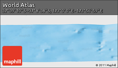 Physical Panoramic Map of the Area around 37° 23' 54" S, 173° 28' 29" E