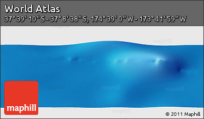 Physical Panoramic Map of the Area around 37° 23' 54" S, 174° 10' 30" W