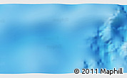 Physical 3D Map of the area around 37° 23' 54" S, 17° 46' 29" W