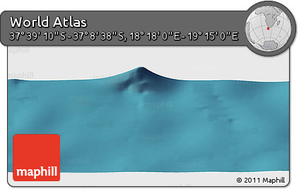Satellite Panoramic Map of the Area around 37° 23' 54" S, 18° 46' 29" E