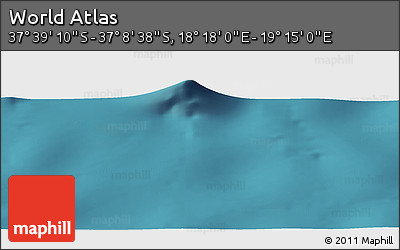 Satellite Panoramic Map of the Area around 37° 23' 54" S, 18° 46' 29" E