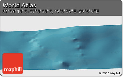 Satellite Panoramic Map of the Area around 37° 23' 54" S, 19° 37' 30" E