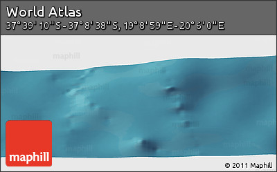 Satellite Panoramic Map of the Area around 37° 23' 54" S, 19° 37' 30" E
