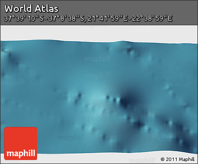 Satellite 3D Map of the Area around 37° 23' 54" S, 22° 10' 29" E