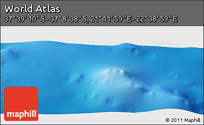 Physical Panoramic Map of the Area around 37° 23' 54" S, 22° 10' 29" E