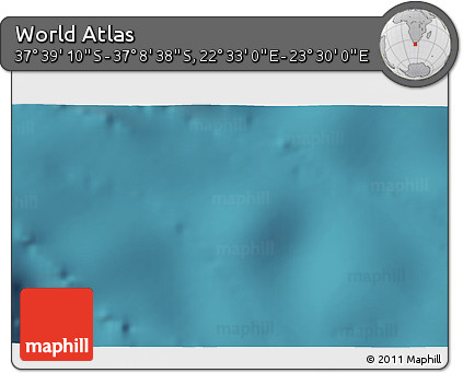 Satellite 3D Map of the Area around 37° 23' 54" S, 23° 1' 29" E