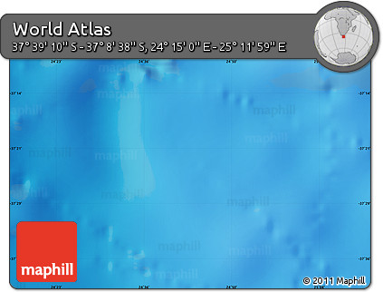 Physical Map of the Area around 37° 23' 54" S, 24° 43' 30" E