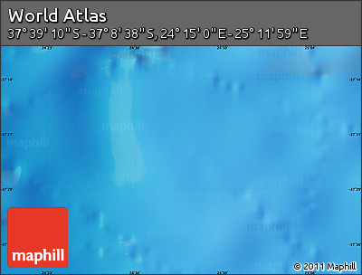 Physical Map of the Area around 37° 23' 54" S, 24° 43' 30" E