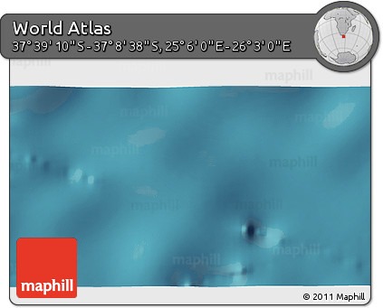Satellite 3D Map of the Area around 37° 23' 54" S, 25° 34' 30" E