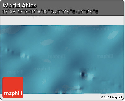 Satellite 3D Map of the Area around 37° 23' 54" S, 25° 34' 30" E