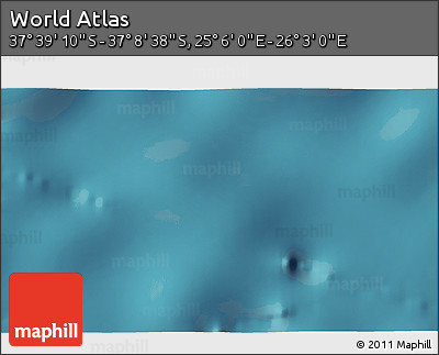 Satellite 3D Map of the Area around 37° 23' 54" S, 25° 34' 30" E