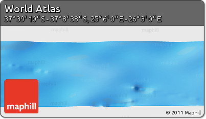 Physical Panoramic Map of the Area around 37° 23' 54" S, 25° 34' 30" E