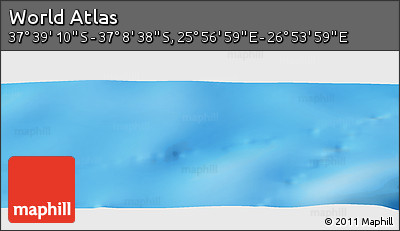 Physical Panoramic Map of the Area around 37° 23' 54" S, 26° 25' 29" E