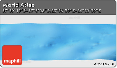 Physical Panoramic Map of the Area around 37° 23' 54" S, 26° 25' 29" E