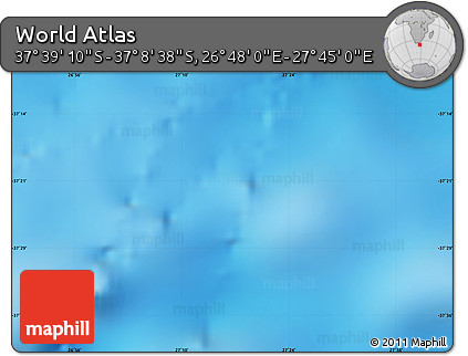 Physical Map of the Area around 37° 23' 54" S, 27° 16' 29" E