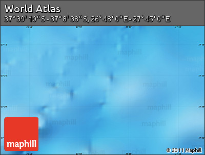 Physical Map of the Area around 37° 23' 54" S, 27° 16' 29" E
