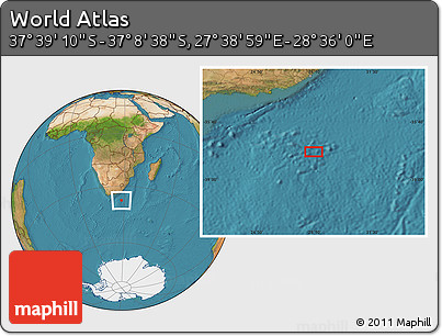 Satellite Location Map of the Area around 37° 23' 54" S, 28° 7' 30" E