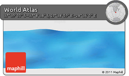 Physical Panoramic Map of the Area around 37° 23' 54" S, 28° 7' 30" E