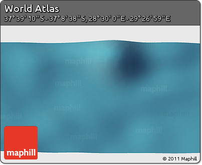 Satellite 3D Map of the Area around 37° 23' 54" S, 28° 58' 30" E