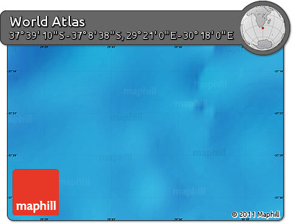 Shaded Relief Map of the Area around 37° 23' 54" S, 29° 49' 30" E