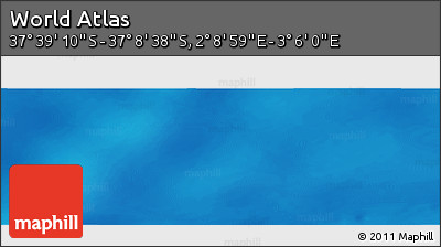 Physical Panoramic Map of the Area around 37° 23' 54" S, 2° 37' 30" E