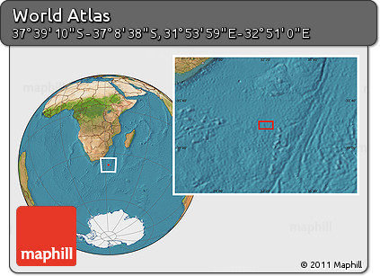 Satellite Location Map of the Area around 37° 23' 54" S, 32° 22' 30" E