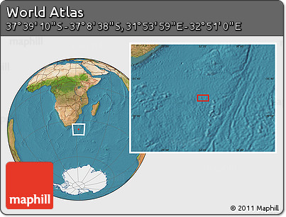 Satellite Location Map of the Area around 37° 23' 54" S, 32° 22' 30" E