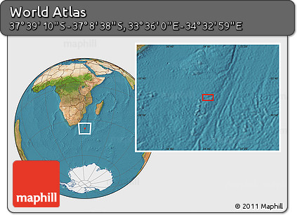 Satellite Location Map of the Area around 37° 23' 54" S, 34° 4' 30" E