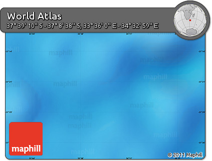 Physical Map of the Area around 37° 23' 54" S, 34° 4' 30" E