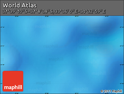 Physical Map of the Area around 37° 23' 54" S, 34° 4' 30" E