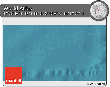 Satellite 3D Map of the Area around 37° 23' 54" S, 34° 46' 29" W