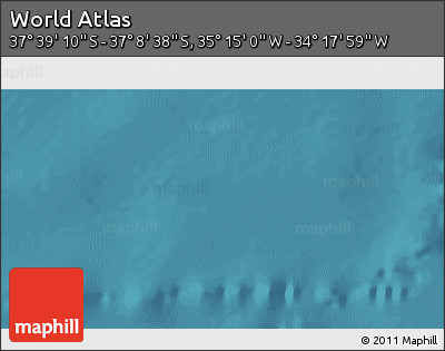 Satellite 3D Map of the Area around 37° 23' 54" S, 34° 46' 29" W