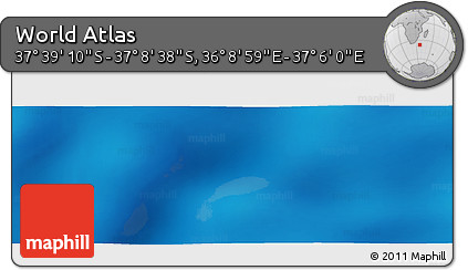 Physical Panoramic Map of the Area around 37° 23' 54" S, 36° 37' 30" E