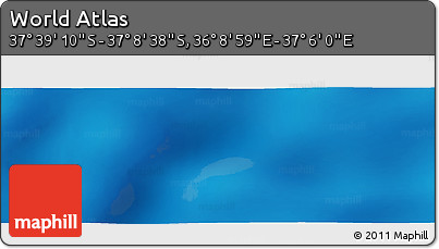 Physical Panoramic Map of the Area around 37° 23' 54" S, 36° 37' 30" E