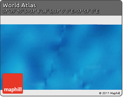 Physical 3D Map of the Area around 37° 23' 54" S, 37° 28' 30" E