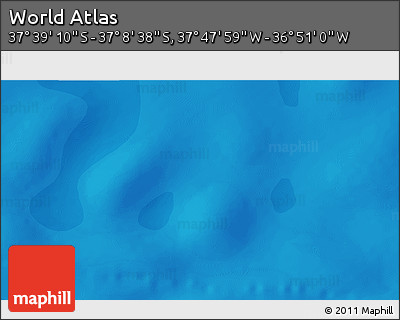 Political 3D Map of the Area around 37° 23' 54" S, 37° 19' 30" W