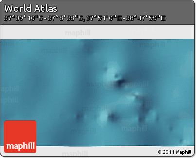 Satellite 3D Map of the Area around 37° 23' 54" S, 38° 19' 30" E