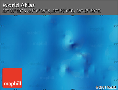 Physical Map of the Area around 37° 23' 54" S, 38° 19' 30" E