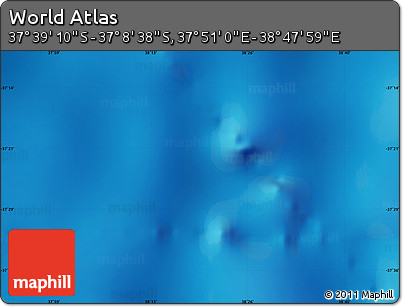 Physical Map of the Area around 37° 23' 54" S, 38° 19' 30" E