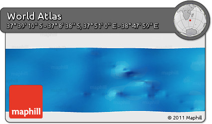 Physical Panoramic Map of the Area around 37° 23' 54" S, 38° 19' 30" E