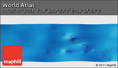 Physical Panoramic Map of the Area around 37° 23' 54" S, 38° 19' 30" E