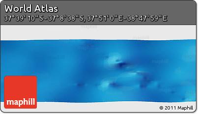 Physical Panoramic Map of the Area around 37° 23' 54" S, 38° 19' 30" E