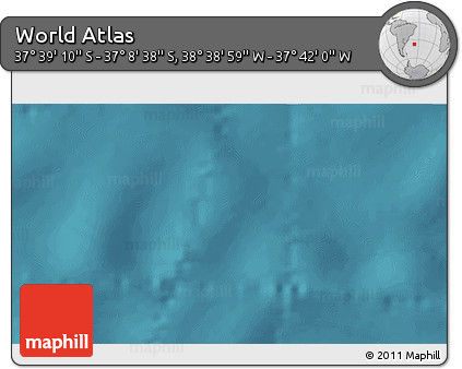 Satellite 3D Map of the Area around 37° 23' 54" S, 38° 10' 29" W