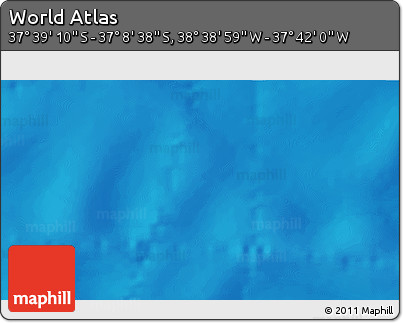 Shaded Relief 3D Map of the Area around 37° 23' 54" S, 38° 10' 29" W