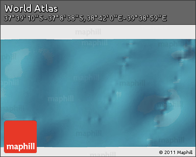 Satellite 3D Map of the Area around 37° 23' 54" S, 39° 10' 29" E