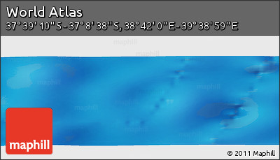 Physical Panoramic Map of the Area around 37° 23' 54" S, 39° 10' 29" E