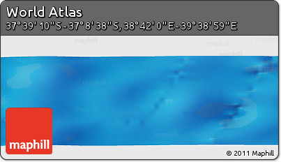 Physical Panoramic Map of the Area around 37° 23' 54" S, 39° 10' 29" E