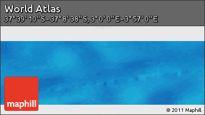 Physical Panoramic Map of the Area around 37° 23' 54" S, 3° 28' 30" E